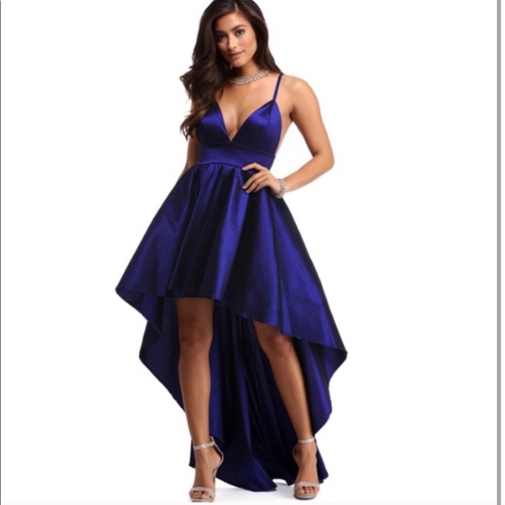 Navy High Low Windsor dress